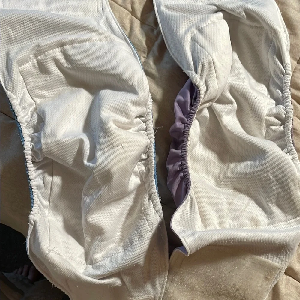 Blue and Purple Dog Diaper Set - XL
